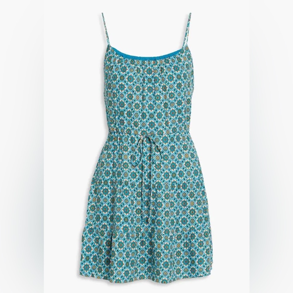 Alice + Olivia Cheyla Washed Crepe Fit & Flare Mini Sundress